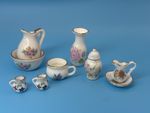 1:12 Dolls House Floral China Jugs Vase Bowl Cottage Mix Lot 4