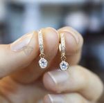 Pair of Huggie Earrings 925 Sterling Silver 18ct Gold Pltd Huggie Hoop Earrings