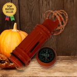 5 in 1 Survival Compass Whistle Mirror Flint Storage Camping Hiking Scouts Boat