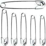 50Pc x Assorted Steel Safety Pins Small-Large Size Hemming Craft Dressmaking UK