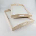 Large Wooden Serving Trays 47 cm Long, Set of 2, Unpainted / For  Decoupage