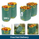 LIVIVO Premium Garden Waste Bags 120L and 270 2 Pack Heavy Duty Garden Bags