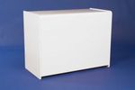 WHITE  1200mm COUNTER  + LARGE SHELF+ RETAIL DISPLAY SHOP FITTINGS TILL