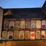 Set of 8 Prismatic Evolutions EMPTY Mini Tins With Pokemon Art Cards And Coins