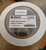 Brady B726 Series Aisle Marking Label Tape 4in White, 1 Unit (MPN B726)
