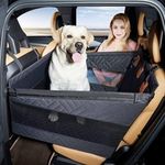 Hard Bottom Dog Cat Car Seat for Large/Medium Pet Booster Back Seat Extender