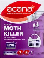 Acana Hanging Moth Killer & Freshener, 4 Pack - Lavender Fragrance