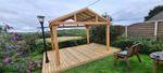Wooden Hot Tub Shelter, Gazebo, Garden Pergola, 4mx3m Roof Canopy DIY Kit