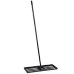 Lawn Leveling Rake 30"x10" Level Lawn Tool with 75" Steel Extended Handle -Black