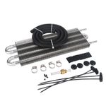 Engine Transmission 4 Row Oil Cooler Radiator w/ Hose Fittings 6AN Universal Car