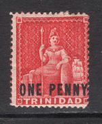 M21981 Trinidad & Tobago-Trinidad 1882 SG101 - 1d rosy carmine.