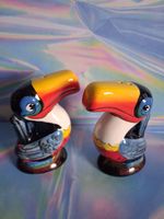Guinness Toucans Breweriana Salt and Pepper Shakers 3 inches Vibrant Ceramic