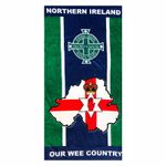 Northern Ireland Flag Cotton Beach Towel Northern Ireland Sports Fans Bath Towel
