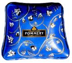 POMMERY CHAMPAGNE CAVIAR DISH NIBBLES/ASHTRAY  UNUSED  13.5 CMS SQUARE