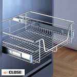 Pull Out Wire Baskets For Kitchen Or Bedroom Base Unit With Soft Close Runners 