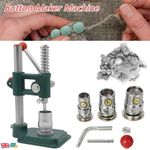 Button Maker Machine Pin Badge Maker 0.71"/1.98"/1.18" 3-in-1 300 Button Parts