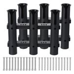 2Pcs 3 Tube Fishing Rod Holders Plastic Wall-Mounted Rack Pole Bracket for Boat