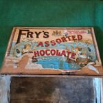 Antique Fry’s Nut Milk Chocolate Advertising Display Box Early 19th Century 