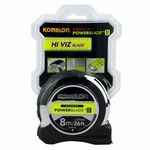 KOMELON Soft Grip 5m/16ft Or 8m/26ft PowerBlade HI VIZ Magnetic End Tape Measure