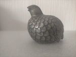 Vintage Silver plated? Metal  Sugar Shaker Quail Bird 3 x 3inch