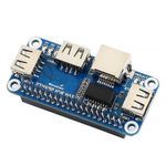 USB to RJ45 Ethernet 3USB HUB Expansion Board for 4B 3B+ Zero for W