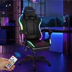 Gaming Chair with RGB LED illuminat Ergonomic Computer Chair Swivel Office Chair