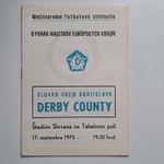 SLOVAN BRATISLAVA V. DERBY - 17.9.75 - EUROPEAN CUP