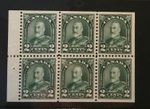 Stamp. Canada. KGV. 1930. 2c Booklet Pane of 6. SG 290a. MH