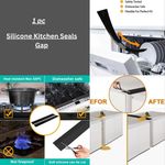 2pc Silicone Kitchen Seals Gap Filler Stove Counter Gap Cover for Cooker Worktop