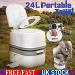 24L Portable Toilet Flushing Chemical Toilet Potty Camping Caravan Easy to Clear