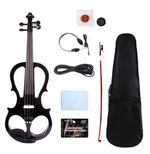  Electric Viola 4 String16inch Silent Pickups Practice Ebony Viola with case bow