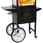 HAXRO Popcorn Cart 8oz Sleek and Stylish Designed Classic Vintage Black Finish