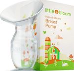 LittleBloom 5oz Silicone Manual Breast Pump, Perfect Fit, Portable Pump With Cap