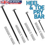 4Pcs Heel Toe Pry Bar Tool Set Podgers Pry Toe Bar 150mm 300mm 400mm 500mm UK