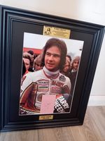 Barry Sheene Hand Signed Autograph Framed Rare