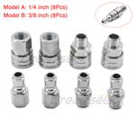 8Pcs Quick Connect Pressure Washer Adapter Set 1/4" 3/8" NPT for Quick Connector