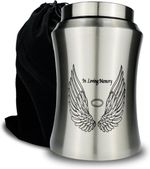Up to 220 lbs Large Cremation Urns for Adult Human Ashes, Angel Wings in Loving