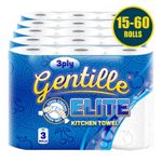 Gentille Elite Kitchen Roll Bulk Pack 3 Ply Paper Towels Kitchen Towel Strong UK