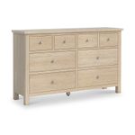 Roseland Furniture Farrow Washed Oak XL 8 Drawer Chest of Drawers RRP £520