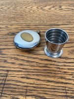 GRANTS OF DALVEY FOLDING ARTICULATED WHISKY TOT CUP IN CASE