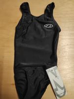 THE ZONE - GIRLS GYMNASTICS SLEEVELESS LEOTARD BLACK - UK 26" 116-128cm