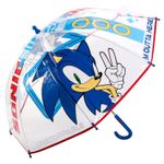 Sonic Dome Umbrella for Kids Childrens Boys Girls Brolly with Safety Open