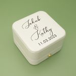 Personalized Wedding Ring Box Custom Names & Date Proposal Box Engagement Box