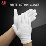 12 Pairs Unisex Cotton White Inspection Gardening Disposable Gloves Protective
