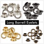 100pcs Long Barrel Eyelets Grommet with Washer 4mm 5mm 6mm 8mm 10mm 12mm 14mm