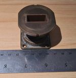 ROUND TO SQUARE WAVEGUIDE ADAPTOR WR90 WG16 8.20-12.40GHz (S6-134)