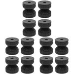 12Pcs Reusable Bed Frame Wall Stoppers Adjustable Bed Anti Shake Support Black