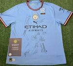 Manchester City Squad Signed Treble Winners 2022/23 Shirt with OFFICIAL CLUB COA