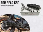 For Royal Enfield Bear 650 Powerage Mufflers Exhaust Silencer Black
