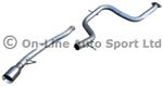 Ford S-Max 2.0TDCi 2011-2014  Silencer Delete Exhaust System - 4" Tip
